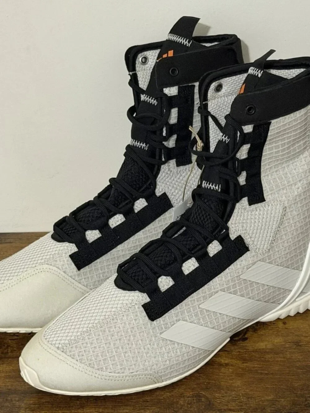 Adidas Speedex 23 Orbit Grey Pure Orange Boxing Shoes Men's Size 9.5 JS4688